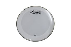 LUDWIG - LUDWIG 20" POWERSTROKE 3 SMOOTH WHITE DRUMHEAD WITH LOGO